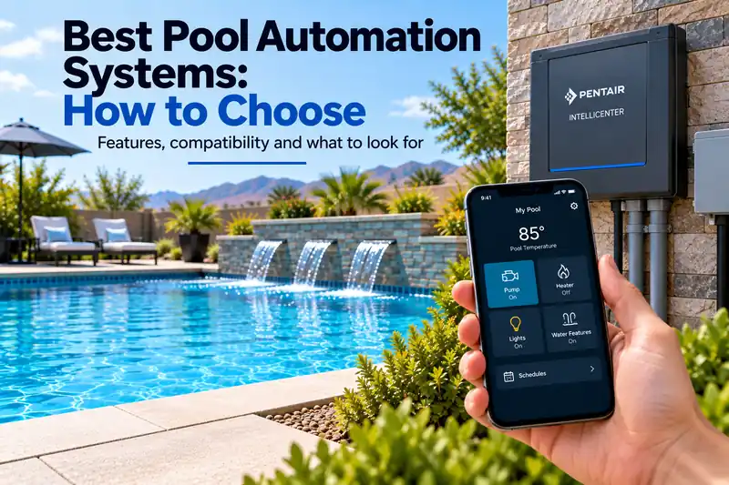 Pool automation system controlling pool equipment from a smartphone