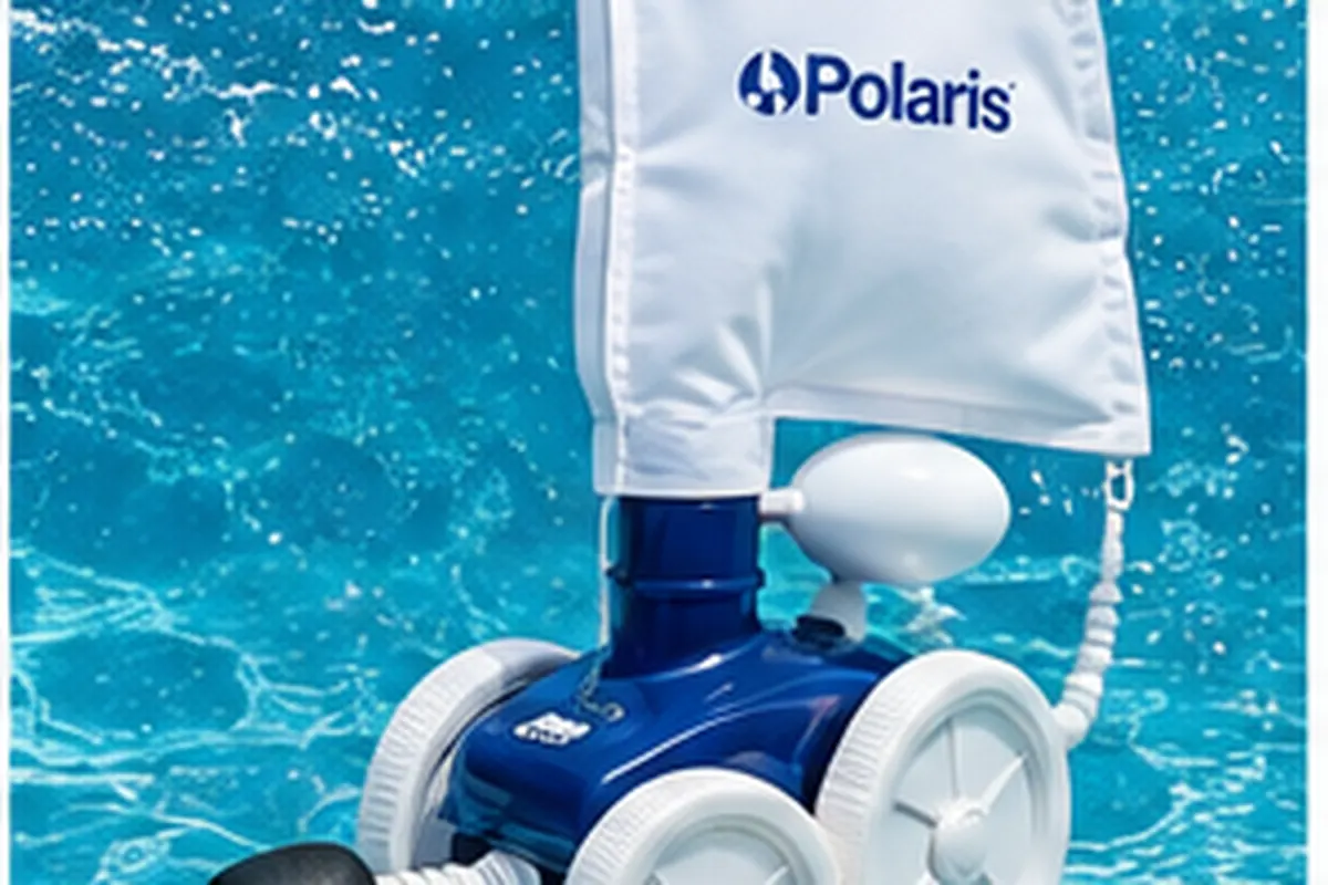 Suction-side automatic pool cleaner connected to a vacuum hose in a swimming pool