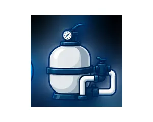 Swimming pool filter equipment icon