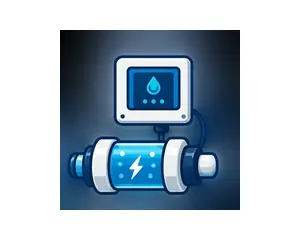 Saltwater pool chlorination system equipment icon